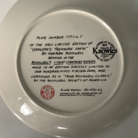 Norman Rockwell~Grandpa’s Treasure Chest Plate - Picture 2 of 5